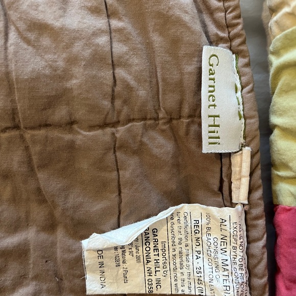 Garnet Hill Multicolor Patchwork Quilts Twin - 2 available - Picture 5 of 6